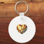 Happy Valentine's Day Funny Gold Coquette Disco Ba Sleutelhanger (Voorkant)