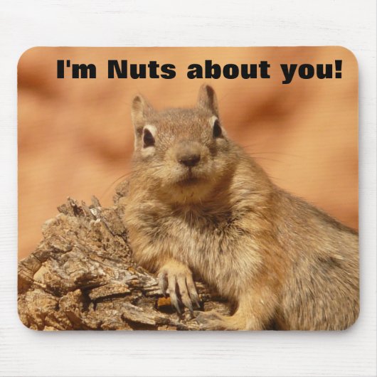 Happy Valentines Day Funny Squirrel Muismat (Voorkant)