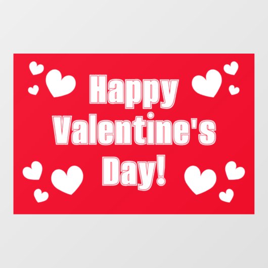 Happy Valentine's Day-gebarentaal Raamsticker (Vel)