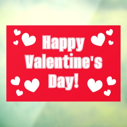 Happy Valentine's Day-gebarentaal Raamsticker (Vel 3)
