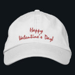 Happy Valentine's Day Geborduurde Pet<br><div class="desc">Leuk makkelijk te draag je kunt dit pet elke Valentijnsdag gebruiken en een geweldig cadeau maken.</div>