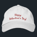 Happy Valentine's Day Geborduurde Pet<br><div class="desc">Leuk makkelijk te draag je kunt dit pet elke Valentijnsdag gebruiken en een geweldig cadeau maken.</div>