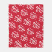 Happy Valentine's Day Gepersonaliseerde Naam Tekst Fleece Deken (Voorkant)