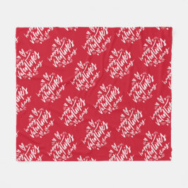 Happy Valentine's Day Gepersonaliseerde Naam Tekst Fleece Deken