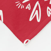 Happy Valentine's Day Gepersonaliseerde Naam Tekst Fleece Deken (Hoek)