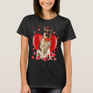 Happy Valentines Day German Shepherd Dog T-shirt