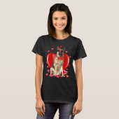 Happy Valentines Day German Shepherd Dog T-shirt (Voorkant volledig)