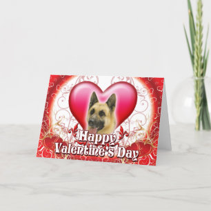 Happy Valentines Day German Shepherd Feestdagen Kaart