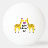 Happy Valentine's Day Giraffes Pingpongbal (Achterkant)