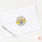 Happy Valentine's Day Giraffes Ronde Sticker (Envelop)
