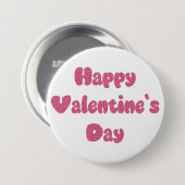 Happy Valentine's Day Glitter Button (Voorkant /achterkant)