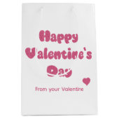Happy Valentine's Day Glitter Medium Cadeauzakje (Voorkant)