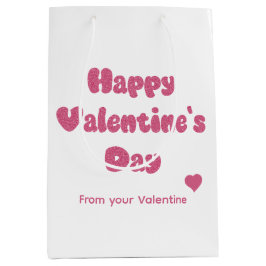 Happy Valentine's Day Glitter Medium Cadeauzakje