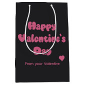 Happy Valentine's Day Glitter Medium Cadeauzakje (Voorkant)