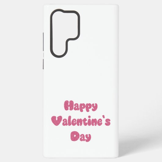 Happy Valentine's Day Glitter Samsung Galaxy Hoesje (Achterkant)