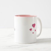 Happy Valentine's Day Glitter Tweekleurige Koffiemok (Voorkant rechts)