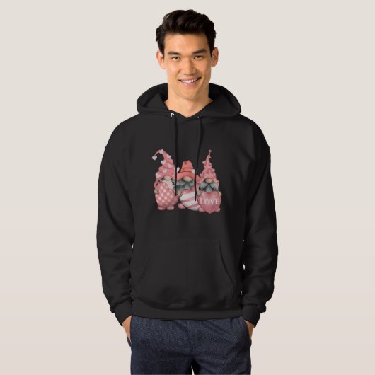 Happy Valentines Day Gnome Couple Matching Gifts L Hoodie (Voorkant volledig)