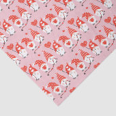 Happy Valentines Day Gnomen Pattern roze Red Tissuepapier (Detail)