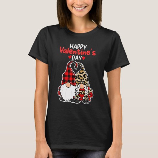 Happy Valentines Day Gnomes Couple Valentines Day  T-shirt (Voorkant)