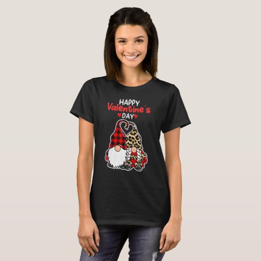 Happy Valentines Day Gnomes Couple Valentines Day  T-shirt (Voorkant volledig)