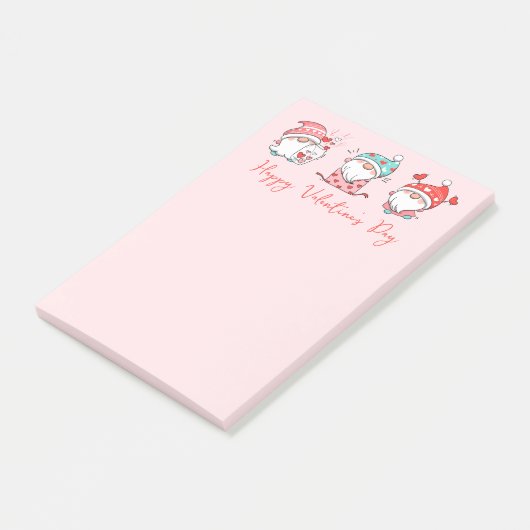 Happy Valentines Day Gnomes Post-it® Notes (Schuin)