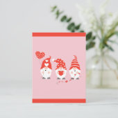 Happy Valentines Day Gnomes Red Briefkaart (Staand voorkant)