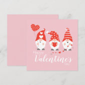 Happy Valentines Day Gnomes Red Pink (Voorkant / Achterkant)