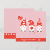 Happy Valentines Day Gnomes Red Pink (Voorkant / Achterkant)