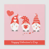 Happy Valentines Day Gnomes Red Pink (Voorkant)