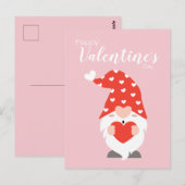 Happy Valentines Day Gnomes Red Pink Briefkaart (Voorkant / Achterkant)