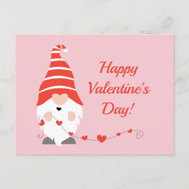 Happy Valentines Day Gnomes Red Pink Briefkaart