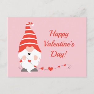 Happy Valentines Day Gnomes Red Pink Briefkaart