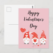 Happy Valentines Day Gnomes Red Pink Briefkaart (Voorkant / Achterkant)