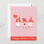 Happy Valentines Day Gnomes Red Pink Briefkaart (Voorkant / Achterkant)
