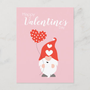 Happy Valentines Day Gnomes Red Pink Briefkaart