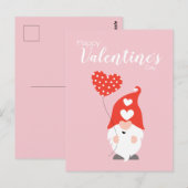Happy Valentines Day Gnomes Red Pink Briefkaart (Voorkant / Achterkant)