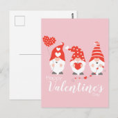 Happy Valentines Day Gnomes Red Pink Briefkaart (Voorkant / Achterkant)