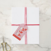 Happy Valentines Day Gnomes Red Pink Cadeaulabel (Met Touw)