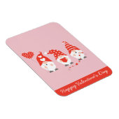 Happy Valentines Day Gnomes Red Pink Magneet (Rechterzijde)