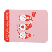 Happy Valentines Day Gnomes Red Pink Magneet (Horizontaal)