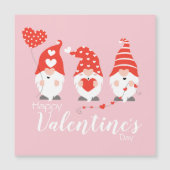 Happy Valentines Day Gnomes Red Pink Magnet (Voorkant)