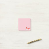 Happy Valentines Day Gnomes Red Pink Post-it® Notes (Op bureau)