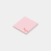 Happy Valentines Day Gnomes Red Pink Post-it® Notes (Schuin)