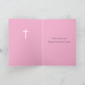 Happy Valentine's Day God is Love Scripture Tulips Kaart (Binnen)