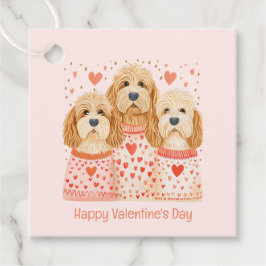 Happy Valentines Day Goldendoodle Dogs Bedankjes Labels