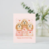 Happy Valentines Day Goldendoodle Dogs Briefkaart (Staand voorkant)