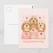 Happy Valentines Day Goldendoodle Dogs Briefkaart (Voorkant / Achterkant)