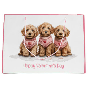 Happy Valentines Day Goldendoodle Dogs Groot Cadeauzakje