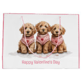 Happy Valentines Day Goldendoodle Dogs Groot Cadeauzakje (Achterkant)