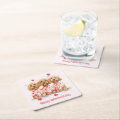 Happy Valentines Day Goldendoodle Dogs Kartonnen Onderzetters (Insitu)